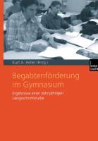 Begabtenförderung im Gymnasium