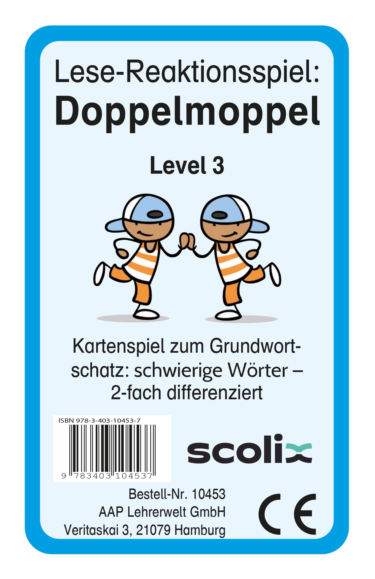 Lese-Reaktionsspiel: Doppelmoppel Level 3