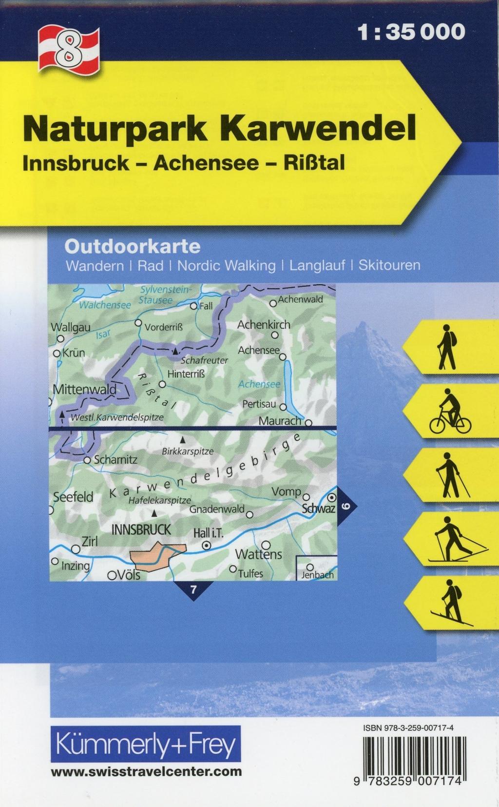 KuF Österreich Outdoorkarte 08 Alpenpark - Karwendel 1 : 35 000