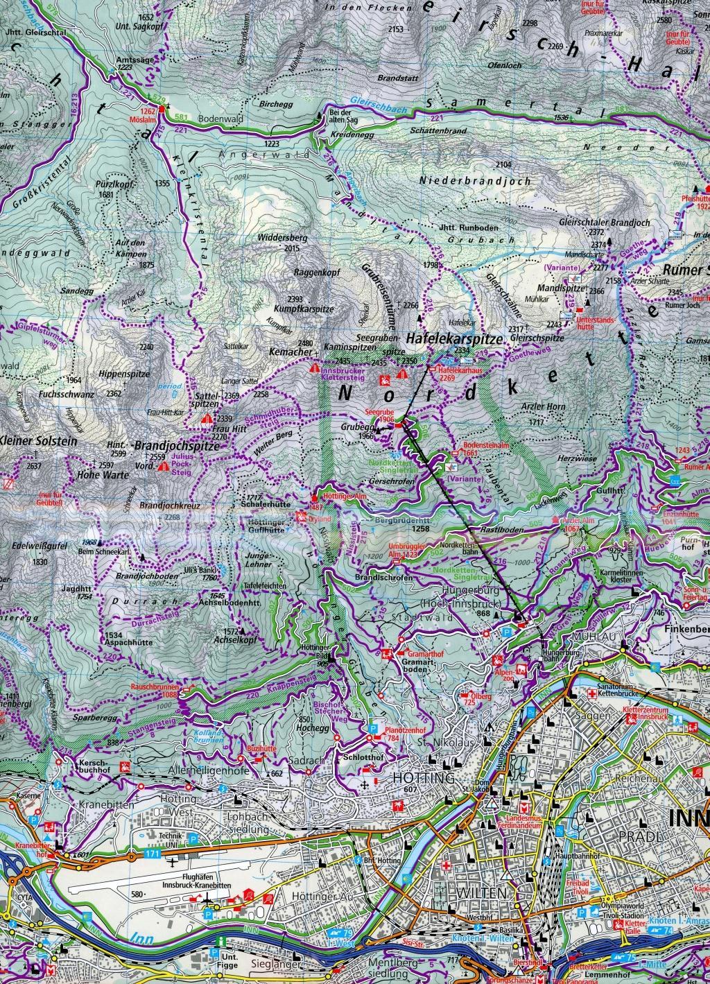 KuF Österreich Outdoorkarte 08 Alpenpark - Karwendel 1 : 35 000