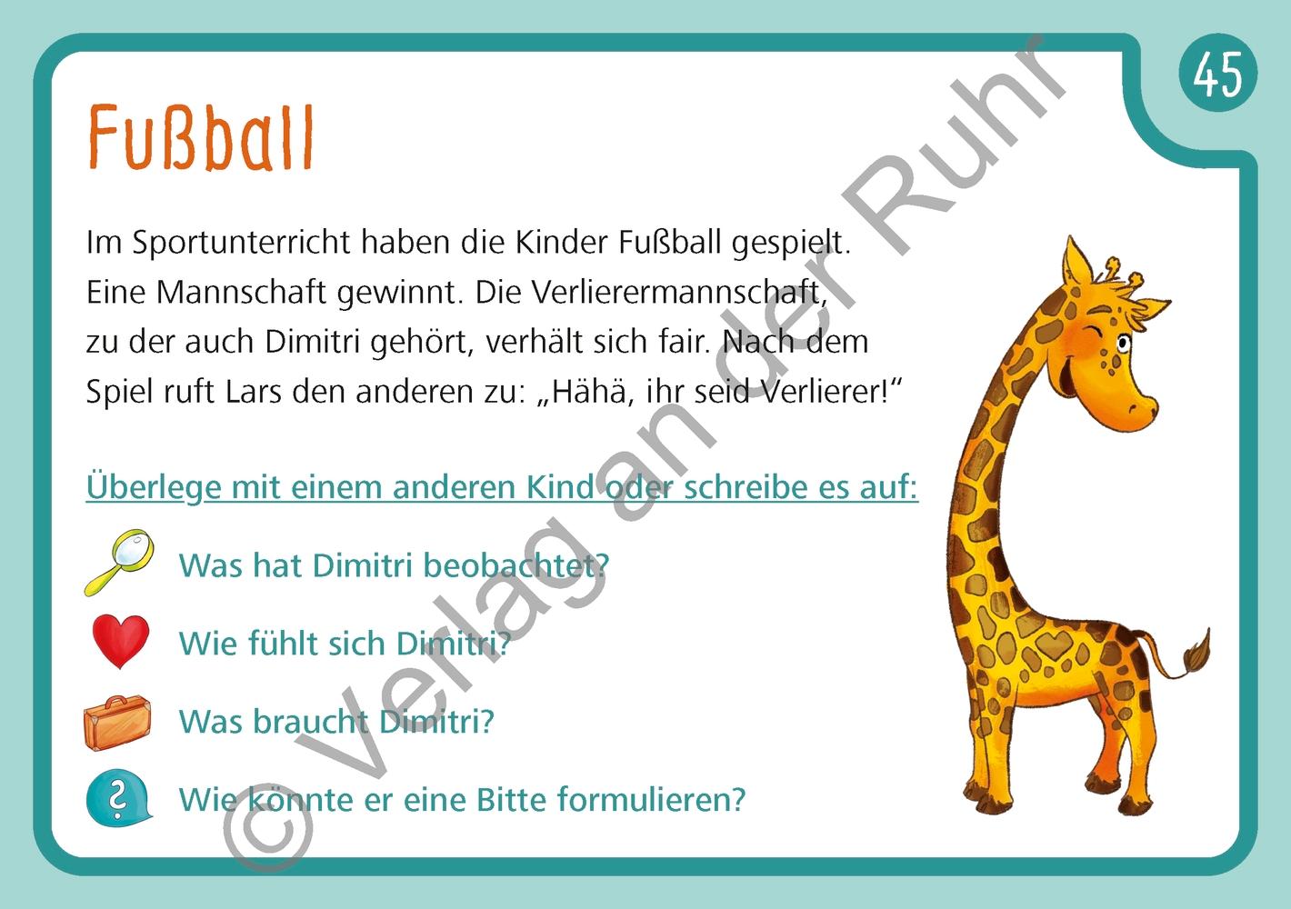 Unsere Giraffen-Kartei - Kinder üben selbstständig gewaltfreie Kommunikation mit der Giraffensprache