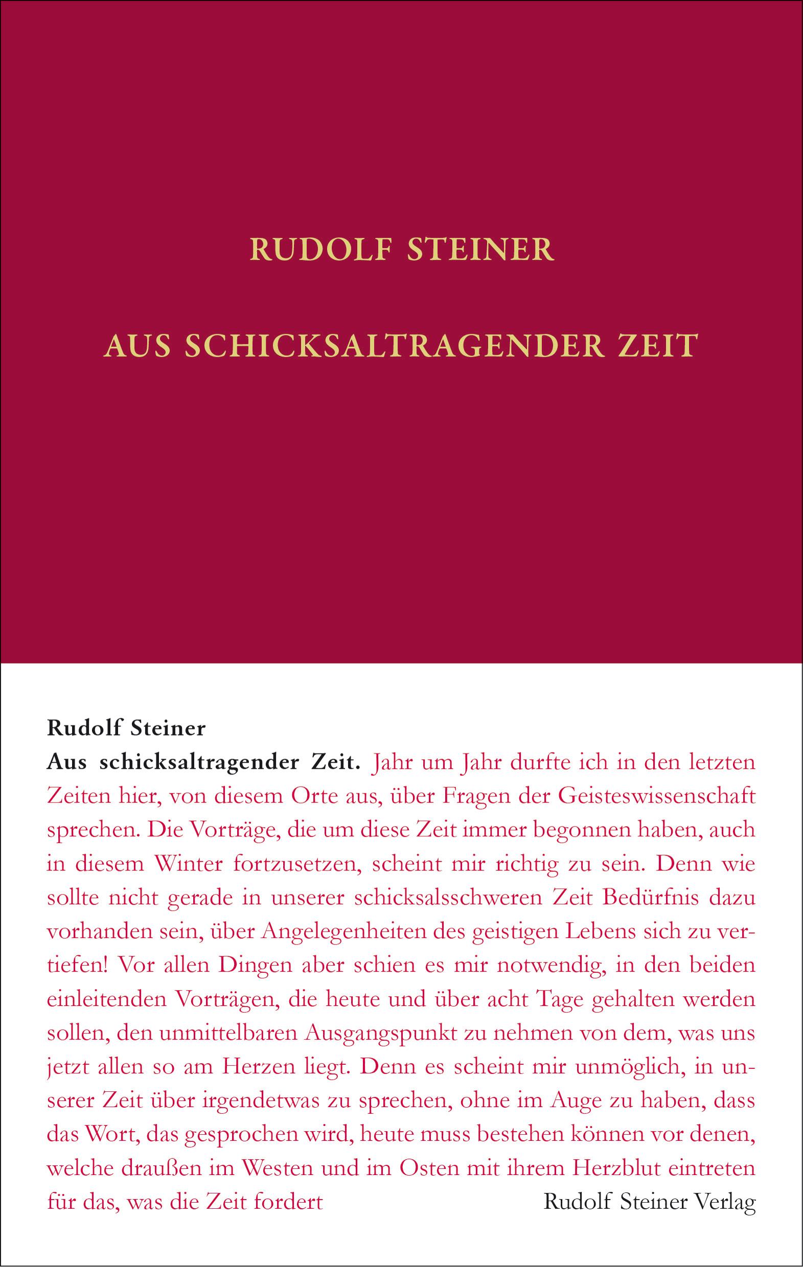 Aus schicksaltragender Zeit