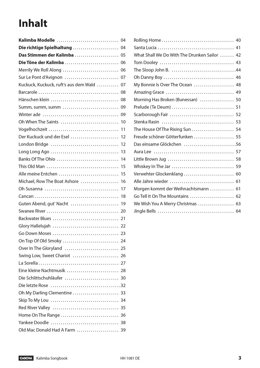 Kalimba Songbook