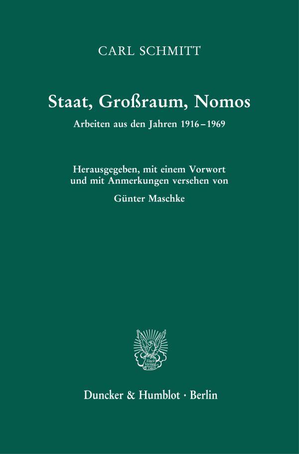 Staat, Großraum, Nomos