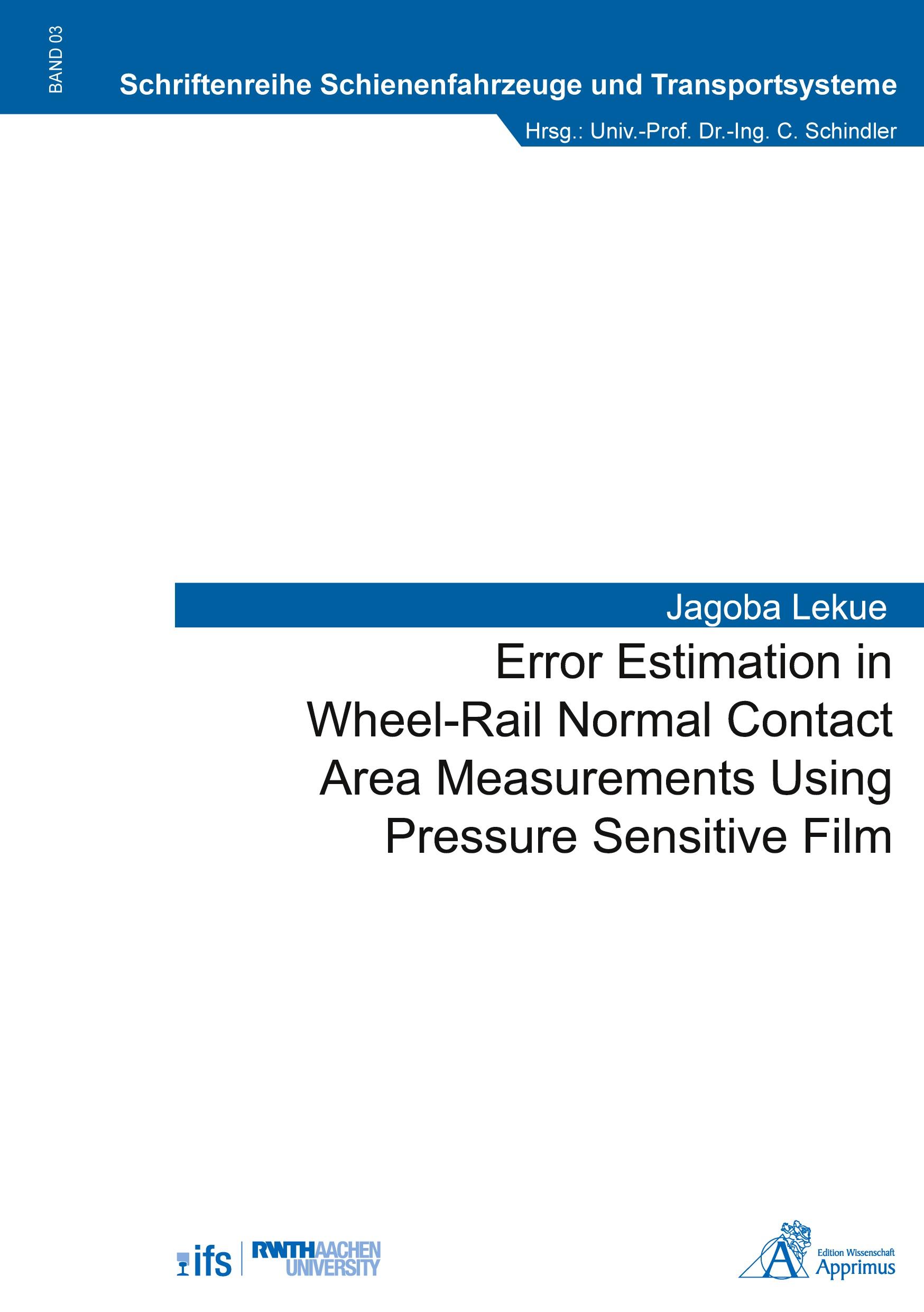 Error Estimation in Wheel-Rail Normal Contact Area Measurements Using Pressure Sensitive Film