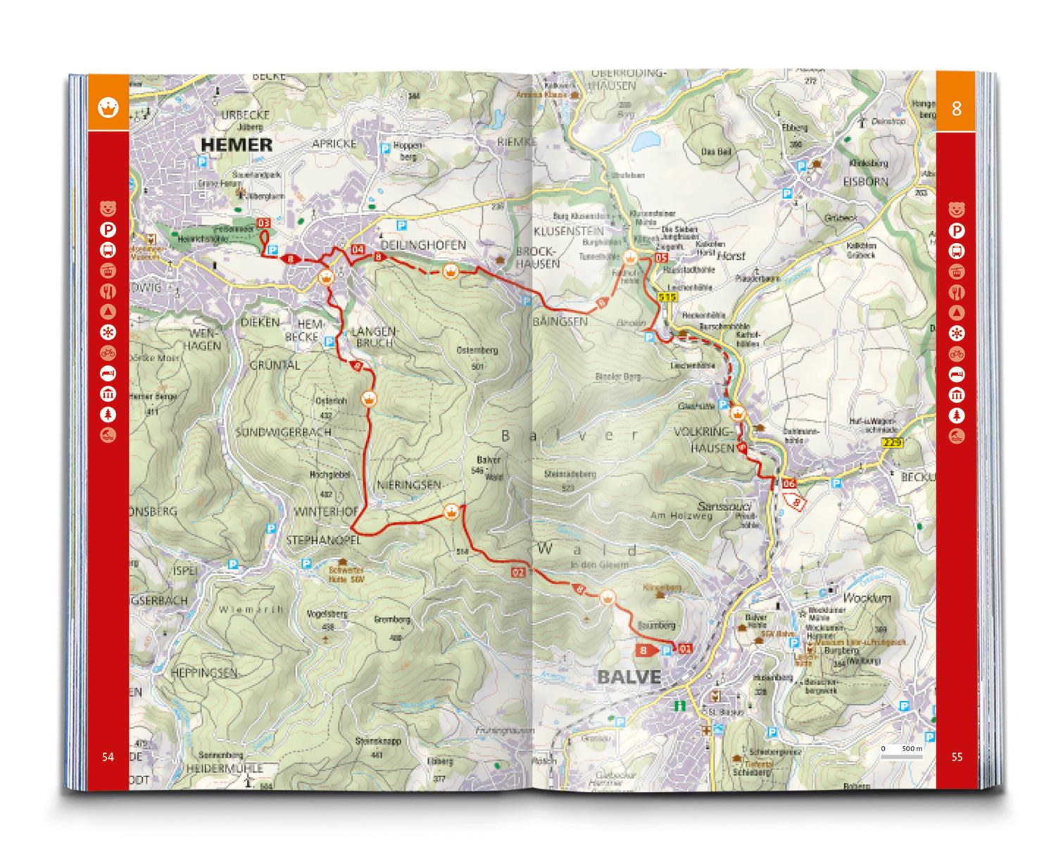 KOMPASS Wanderführer Sauerland mit Rothaarsteig, 50 Touren mit Extra-Tourenkarte