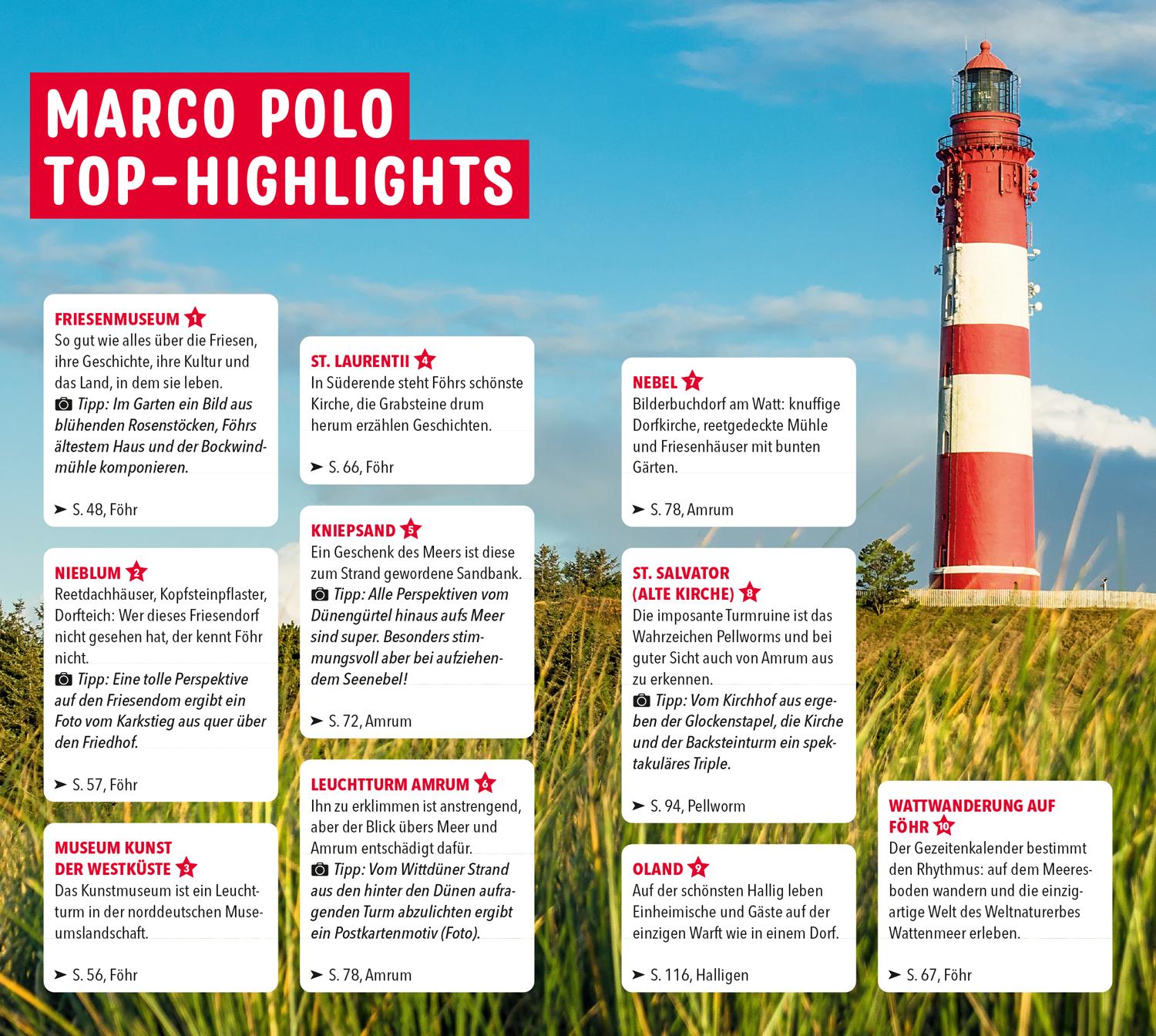 MARCO POLO Reiseführer Föhr, Amrum, Pellworm, Nordstrand, Halligen