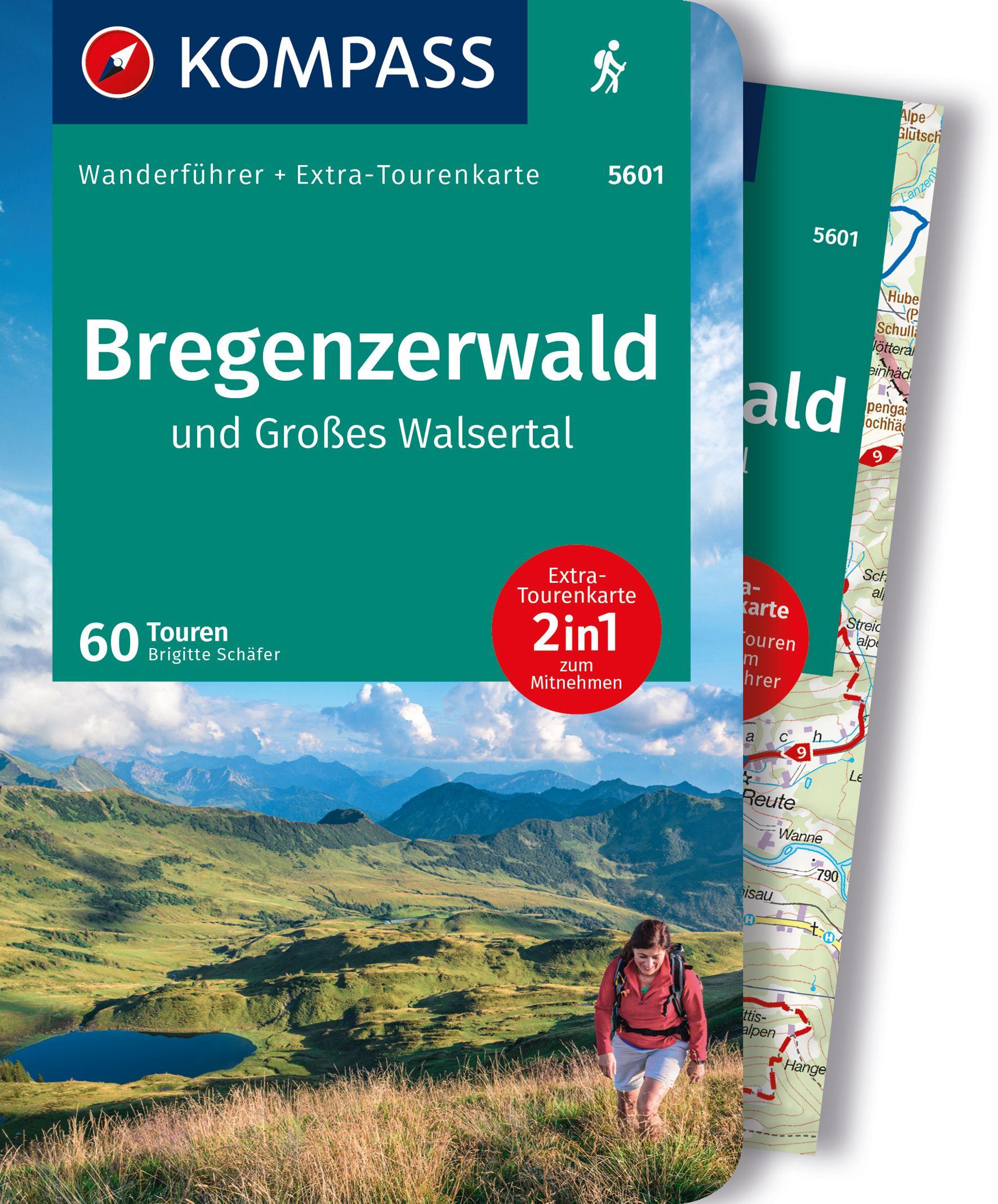 KOMPASS Wanderführer Bregenzerwald und Großes Walsertal, 60 Touren mit Extra-Tourenkarte