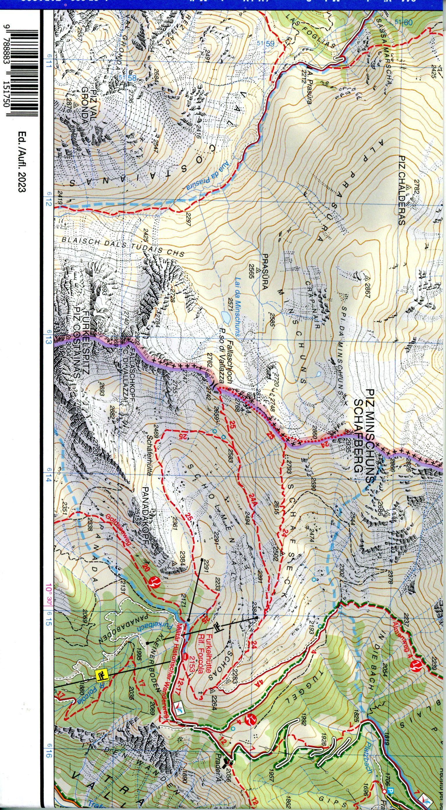 Tabacco Wandern Vinschgau Sesvenna 1:25000