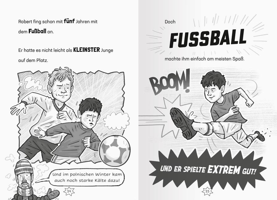 Fußball-Stars - Lewandowski. Vom Fußball-Talent zum Megastar (Erstlesebuch ab 7 Jahren), Fußball-Geschenke für Jungs und Mädchen