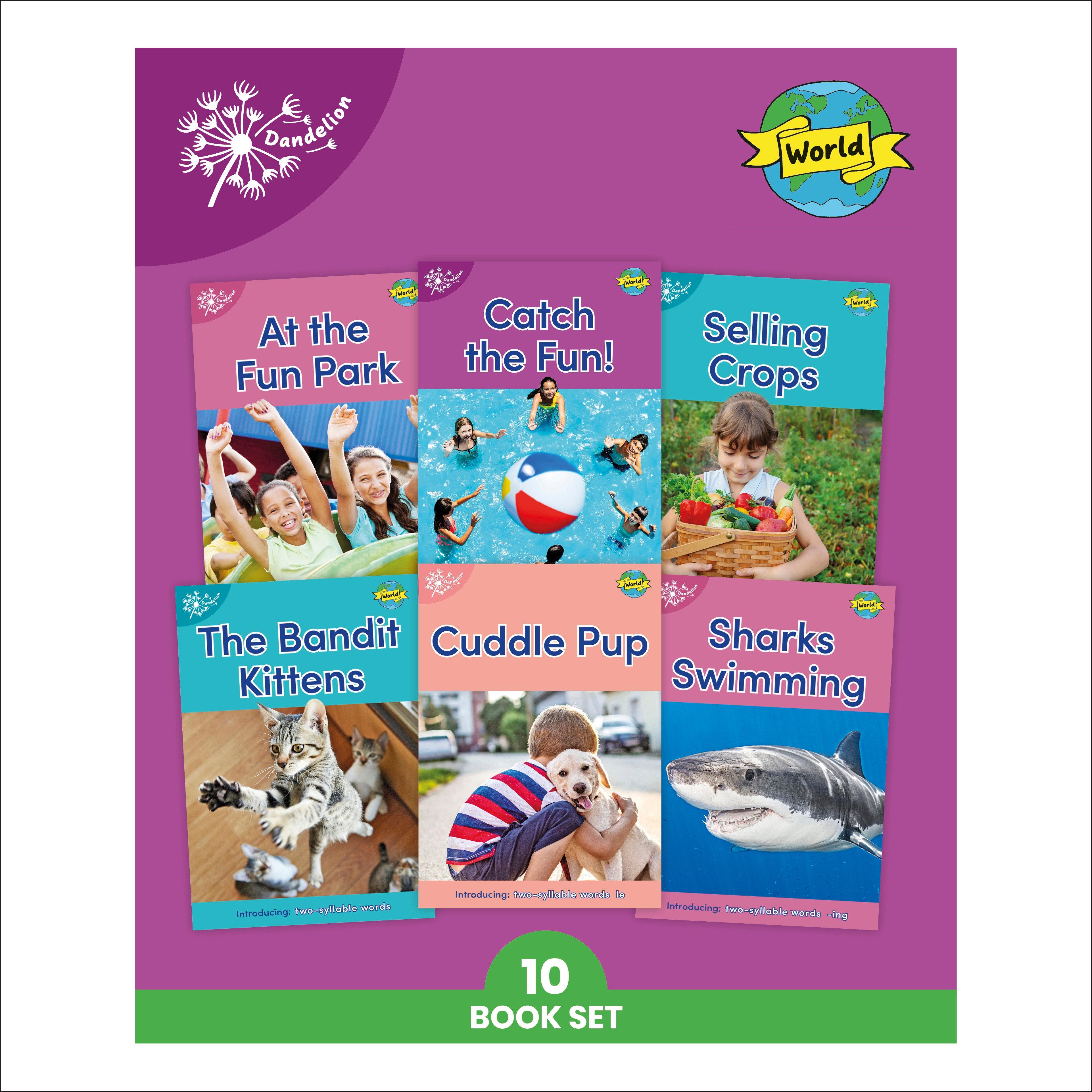 Phonic Books Dandelion World Stages 16-20 ('Tch' and 'Ve', Two-Syllable Words, Suffixes -Ed and -Ing and 'Le')