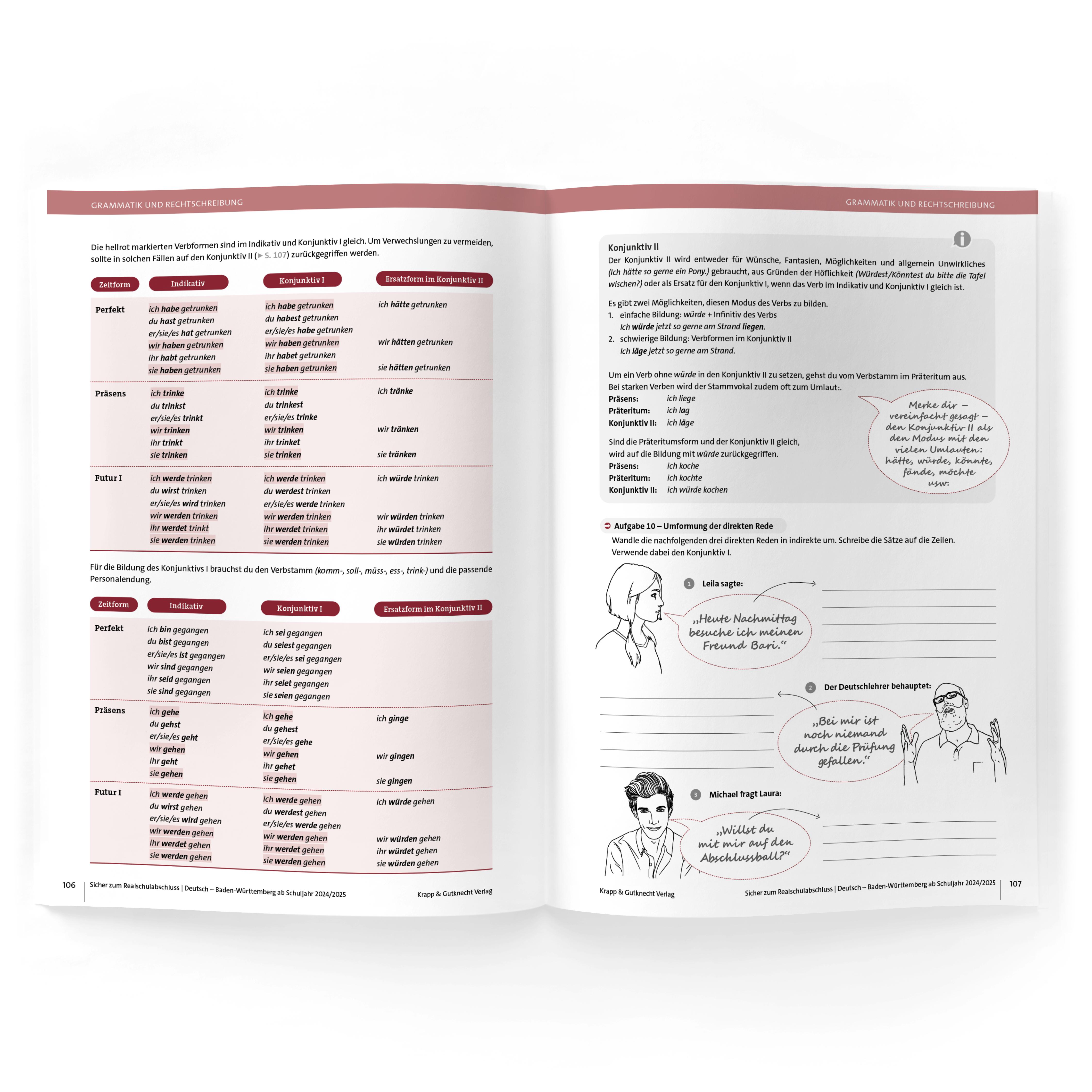 Sicher zum Realschulabschluss Deutsch Baden-Württemberg - ab Schuljahr 2024/2025 inkl. Lösungen und Download