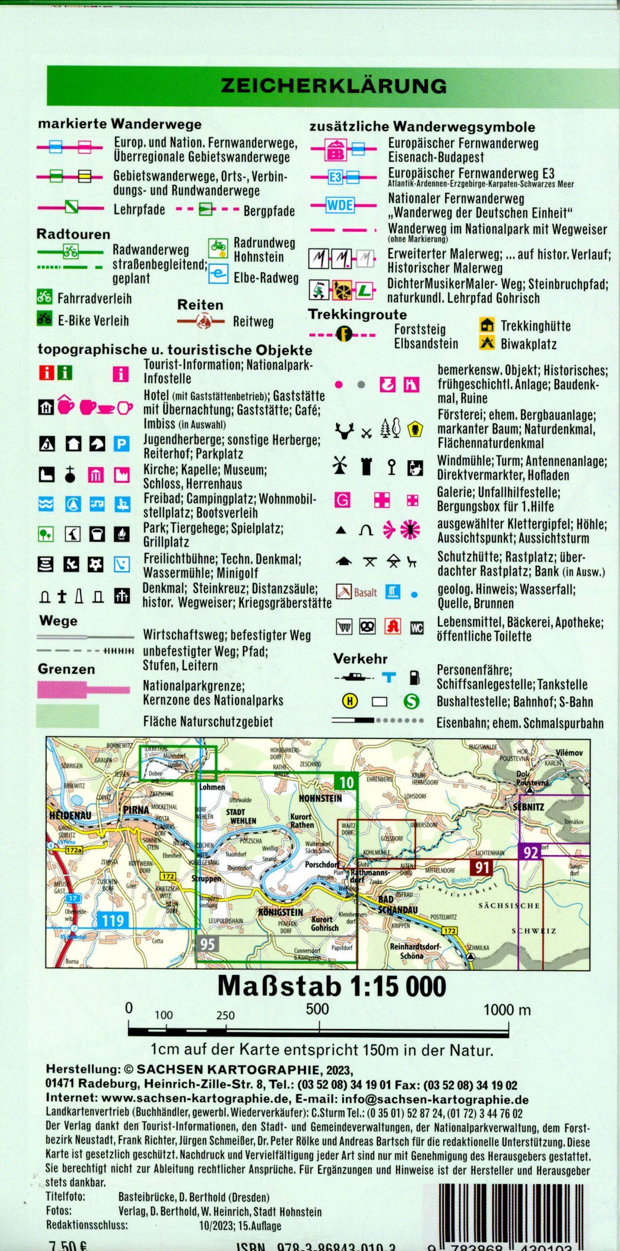 Vordere Sächsische Schweiz Stadt Wehlen, Kurort Rathen, Hohnstein, Königsten, Gohrisch