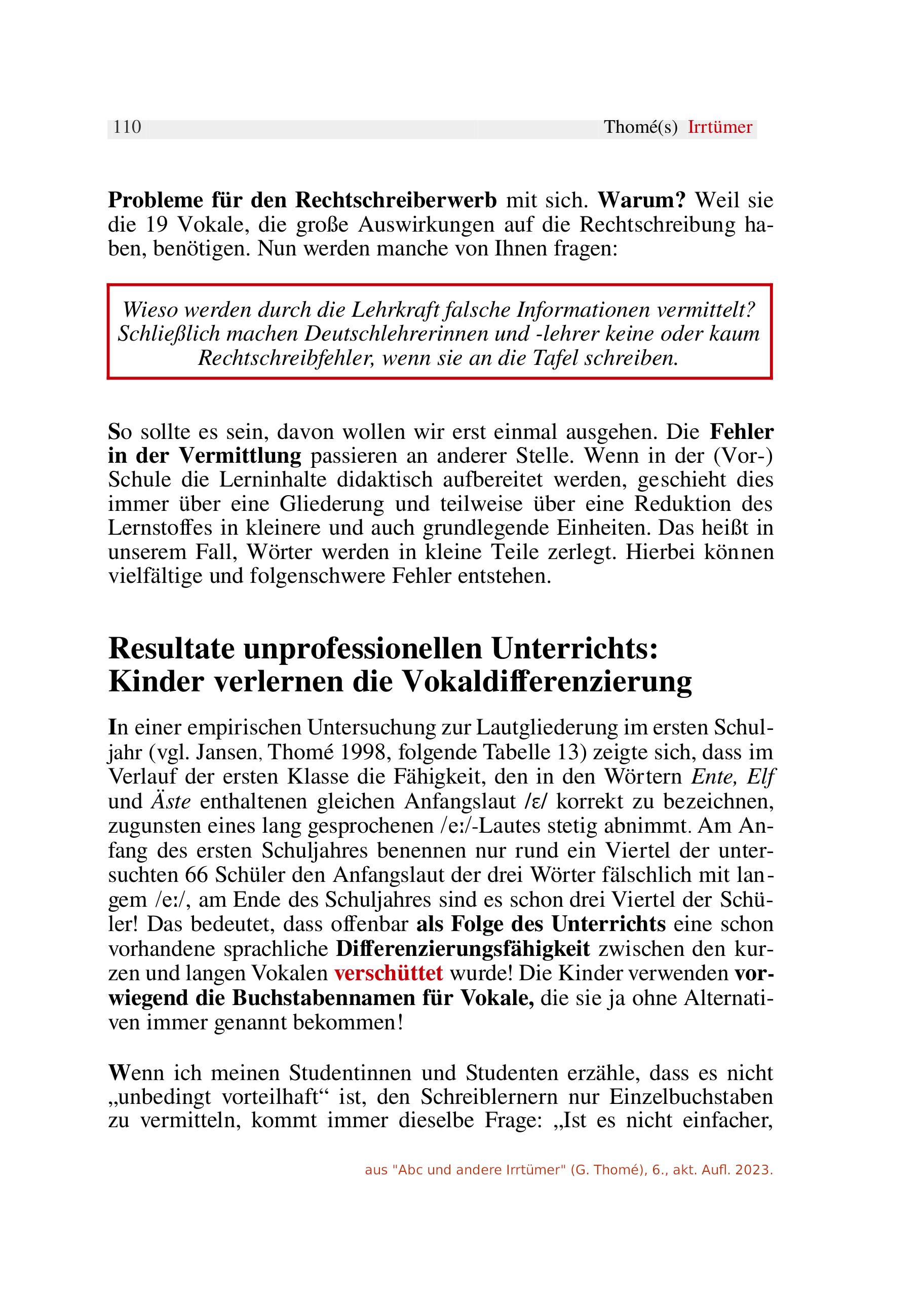 ABC und andere Irrtümer über Orthographie, Rechtschreiben, LRS/Legasthenie