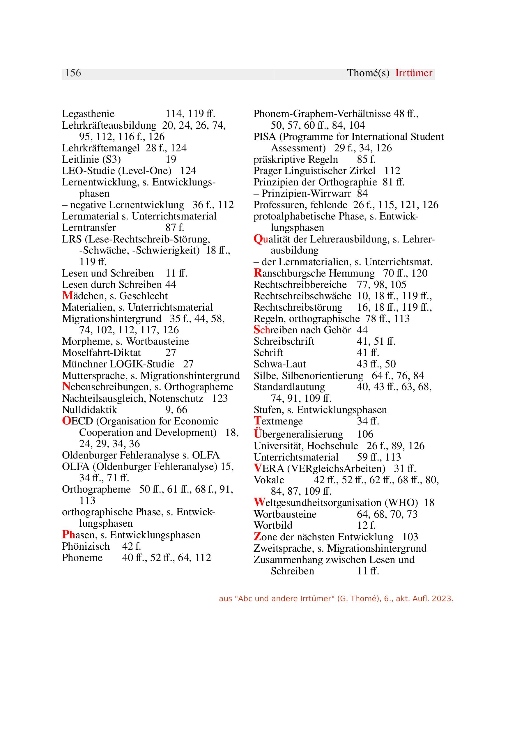 ABC und andere Irrtümer über Orthographie, Rechtschreiben, LRS/Legasthenie