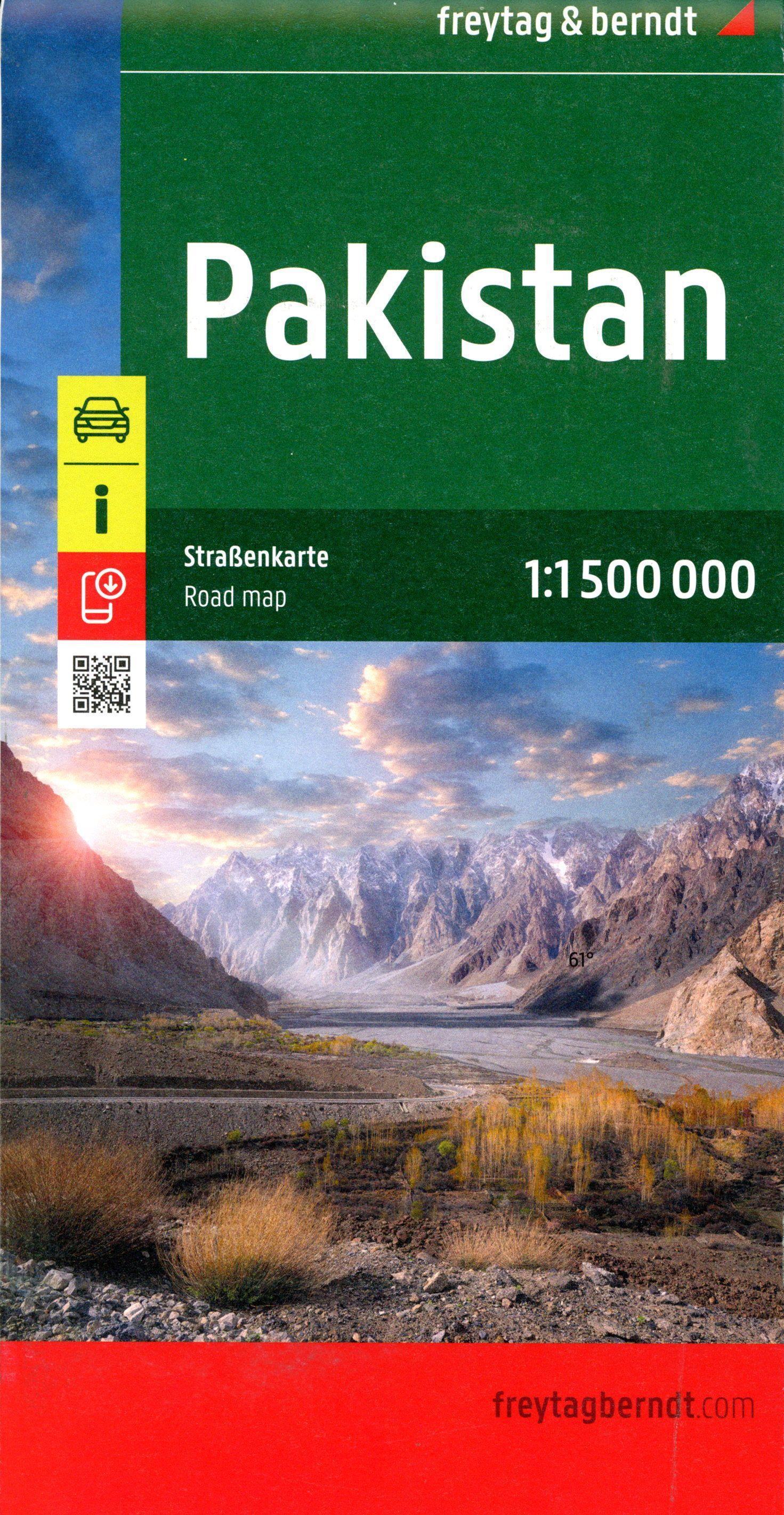 Pakistan, Autokarte 1:1.500.000, freytag & berndt