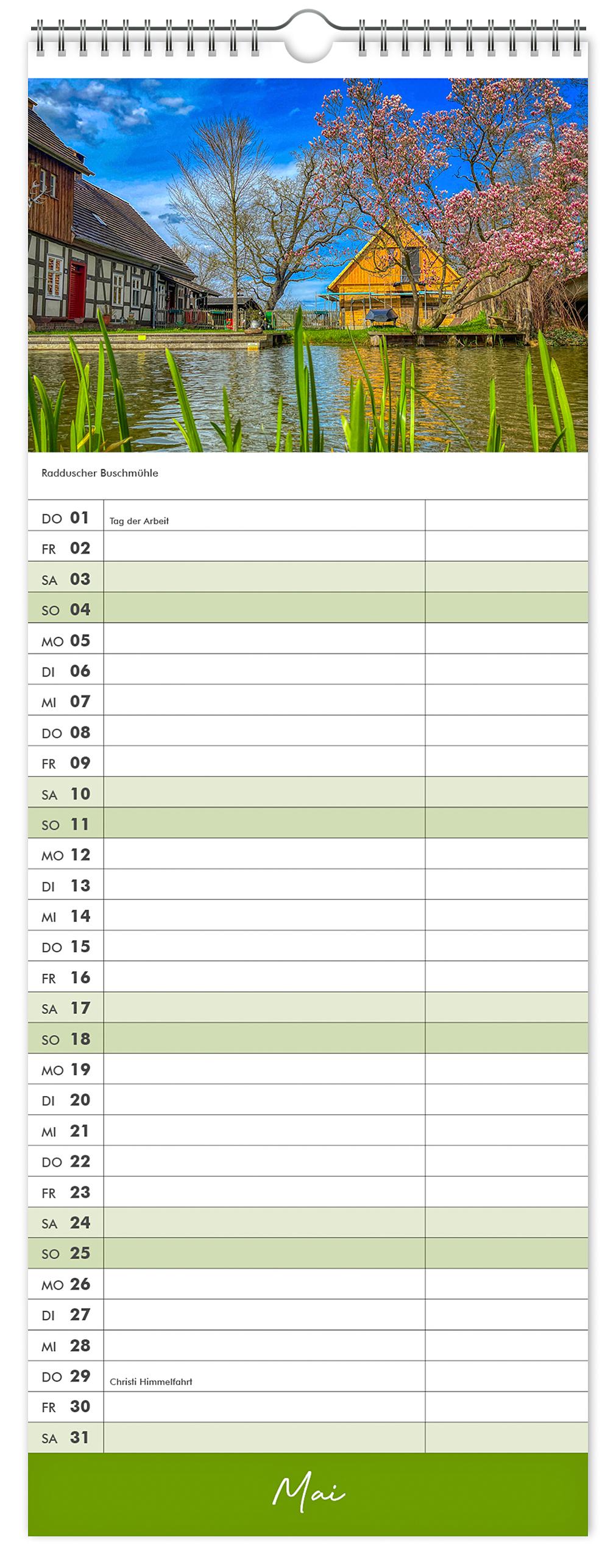 Küchenkalender Spreewald 2025