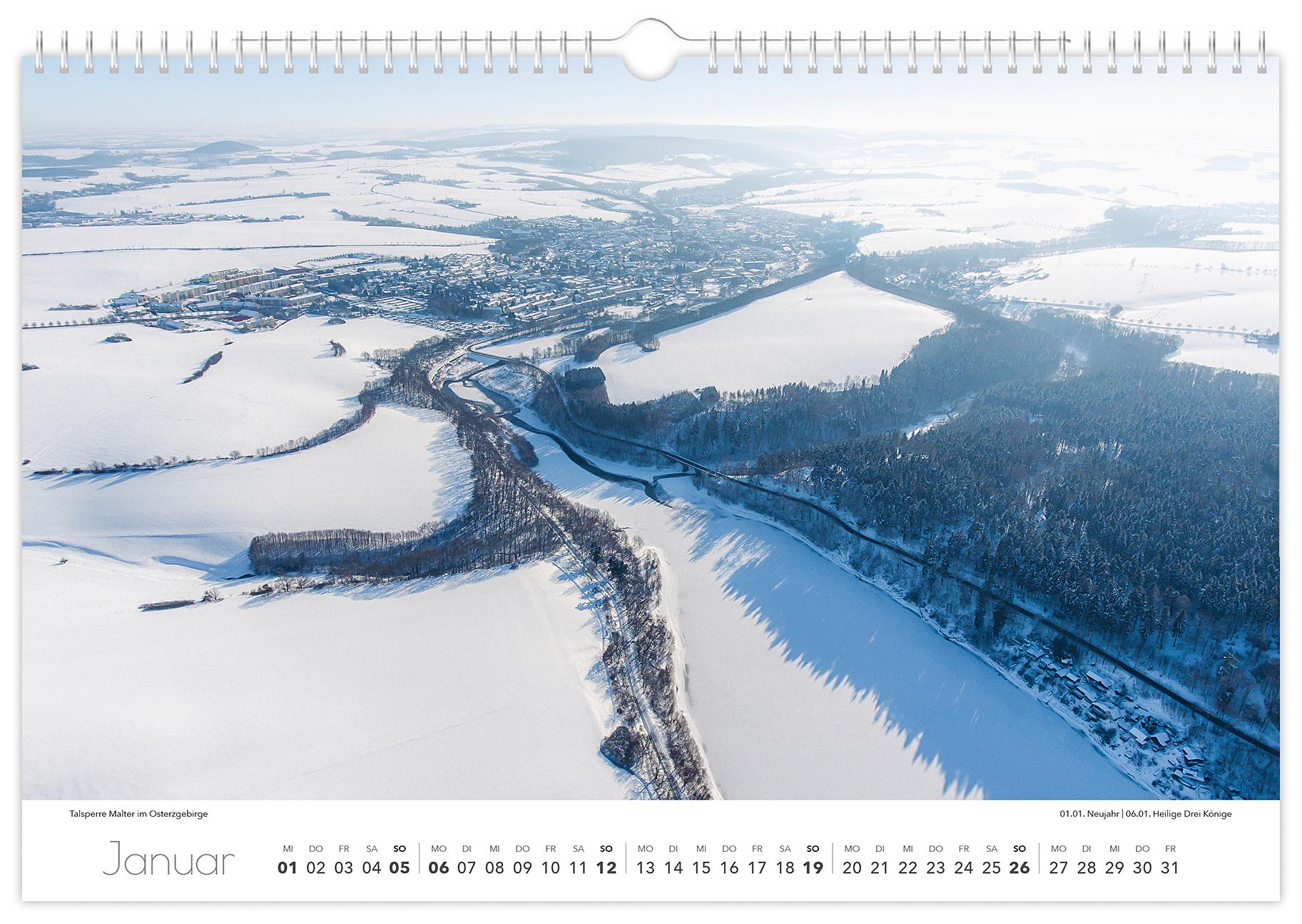 Kalender Sachsen von oben 2025 - Luftaufnahmen