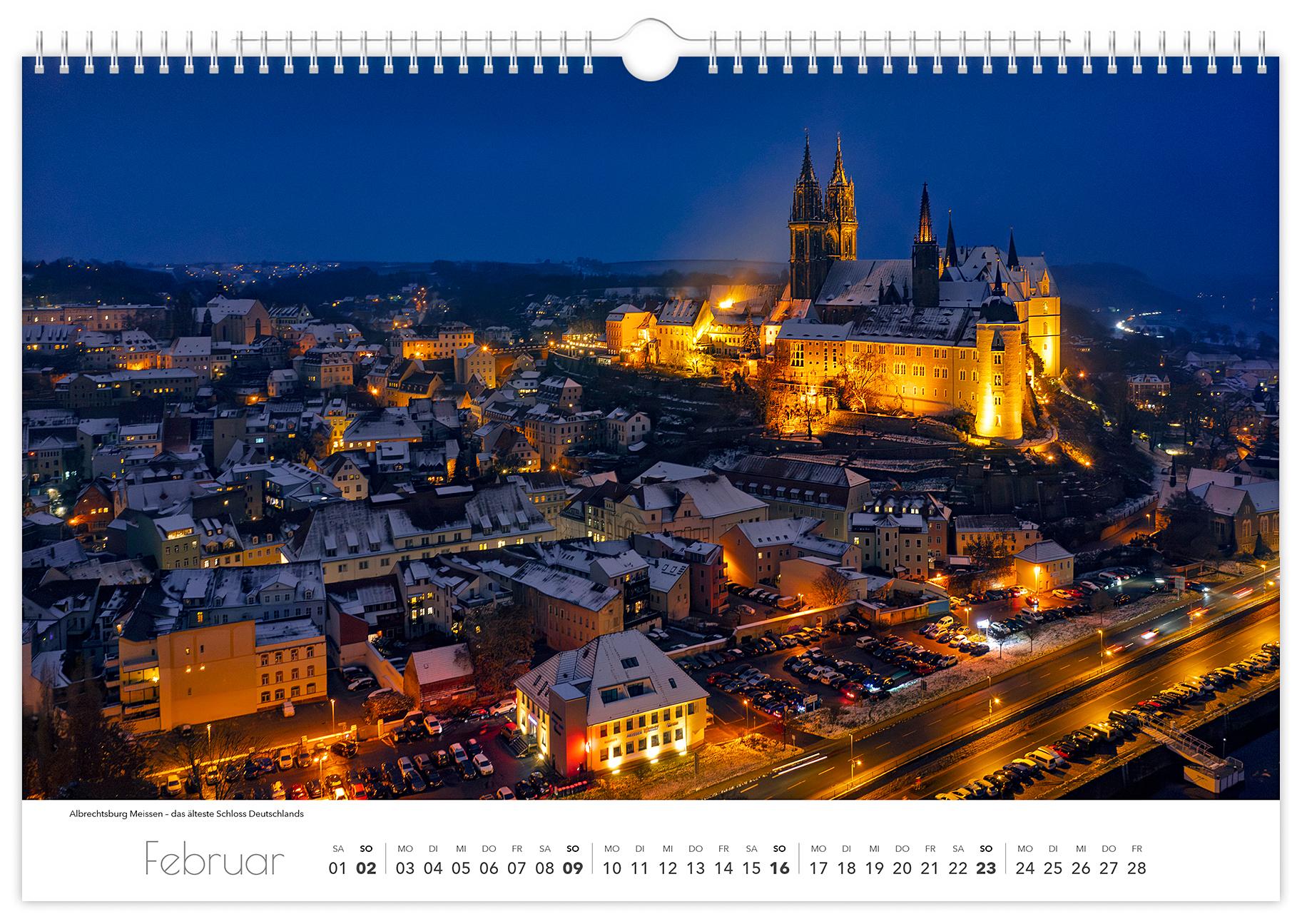 Kalender Sachsen von oben 2025 - Luftaufnahmen