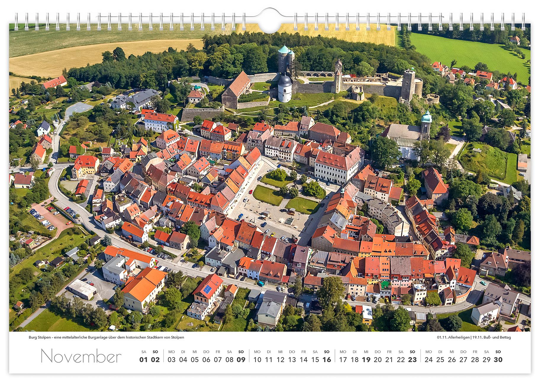 Kalender Sachsen von oben 2025 - Luftaufnahmen