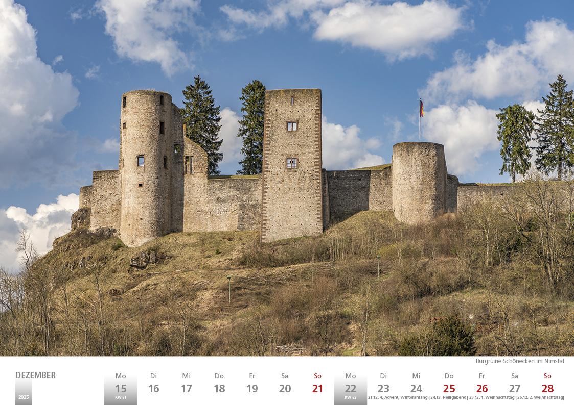 Die Eifel in Wort und Bild 2025 Bildkalender A4 quer, 28 Bilder auf 60 Seiten spiralgebunden