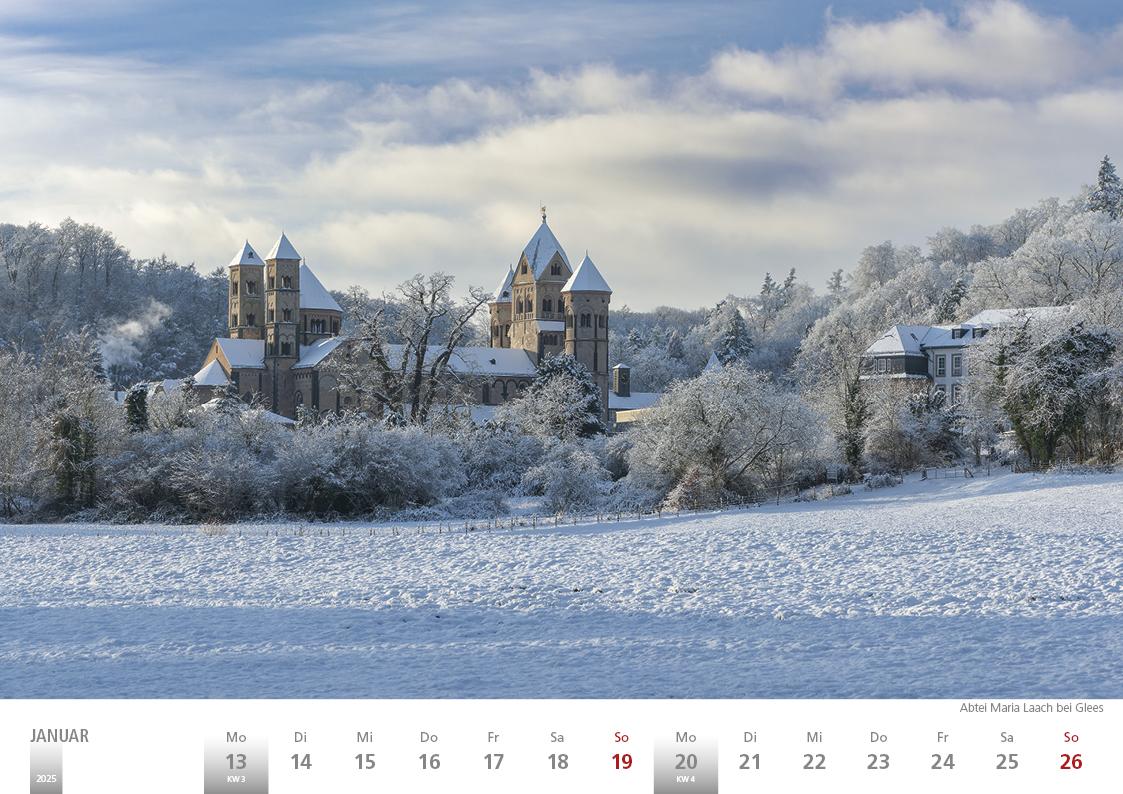 Die Eifel in Wort und Bild 2025 Bildkalender A4 quer, 28 Bilder auf 60 Seiten spiralgebunden