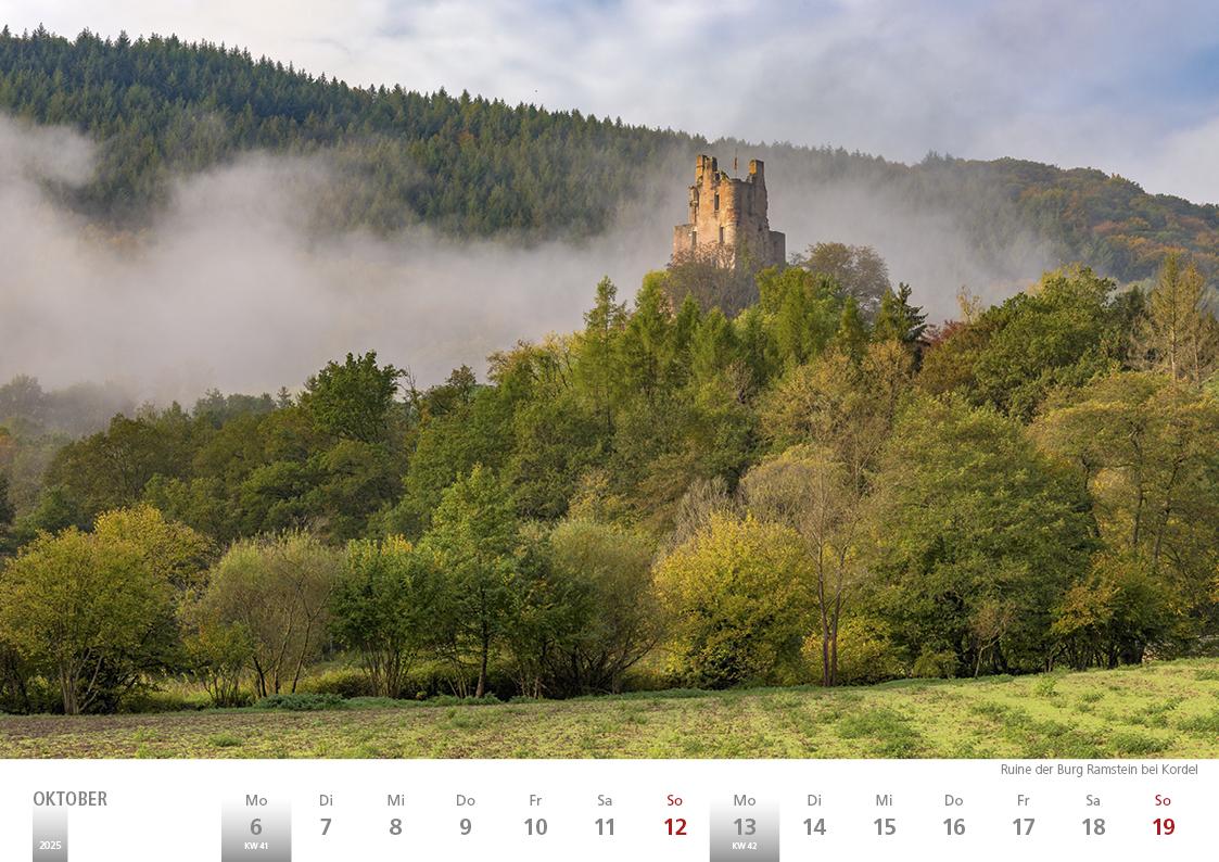 Die Eifel in Wort und Bild 2025 Bildkalender A4 quer, 28 Bilder auf 60 Seiten spiralgebunden