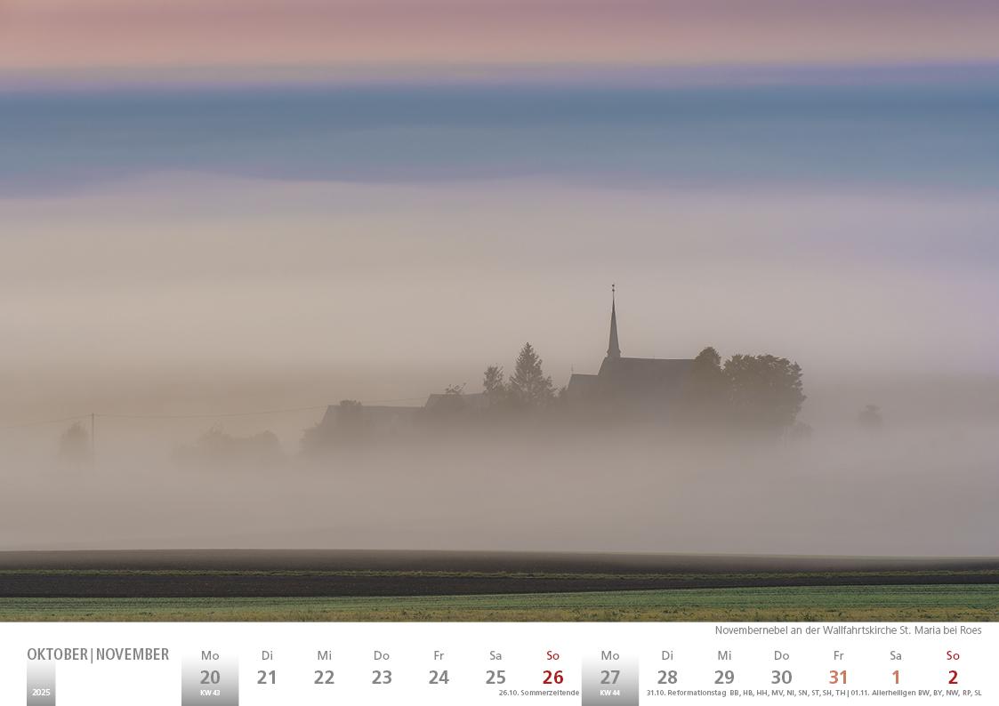 Die Eifel in Wort und Bild 2025 Bildkalender A4 quer, 28 Bilder auf 60 Seiten spiralgebunden