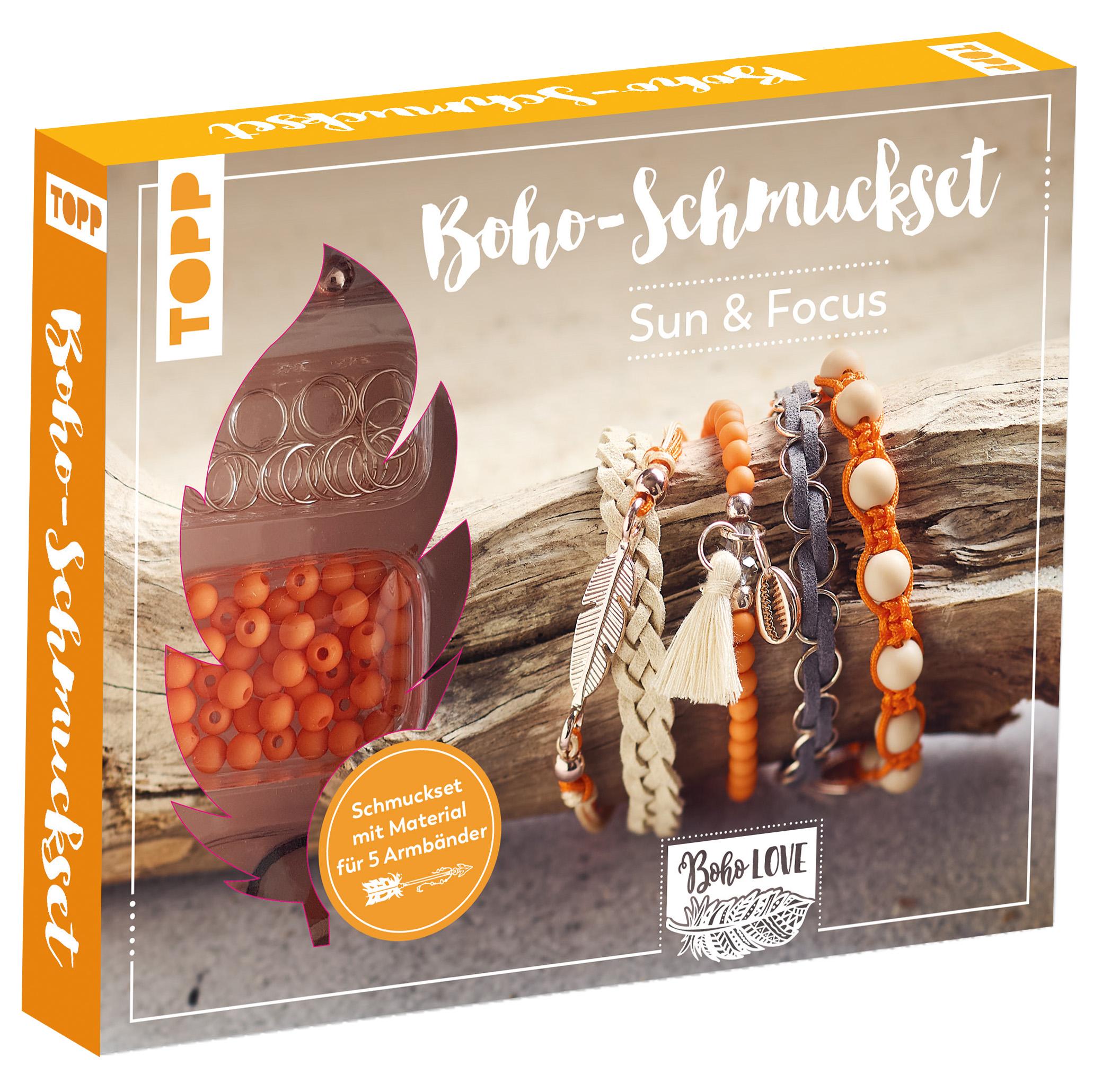 Boho-Schmuckset Sun & Focus (Orange)