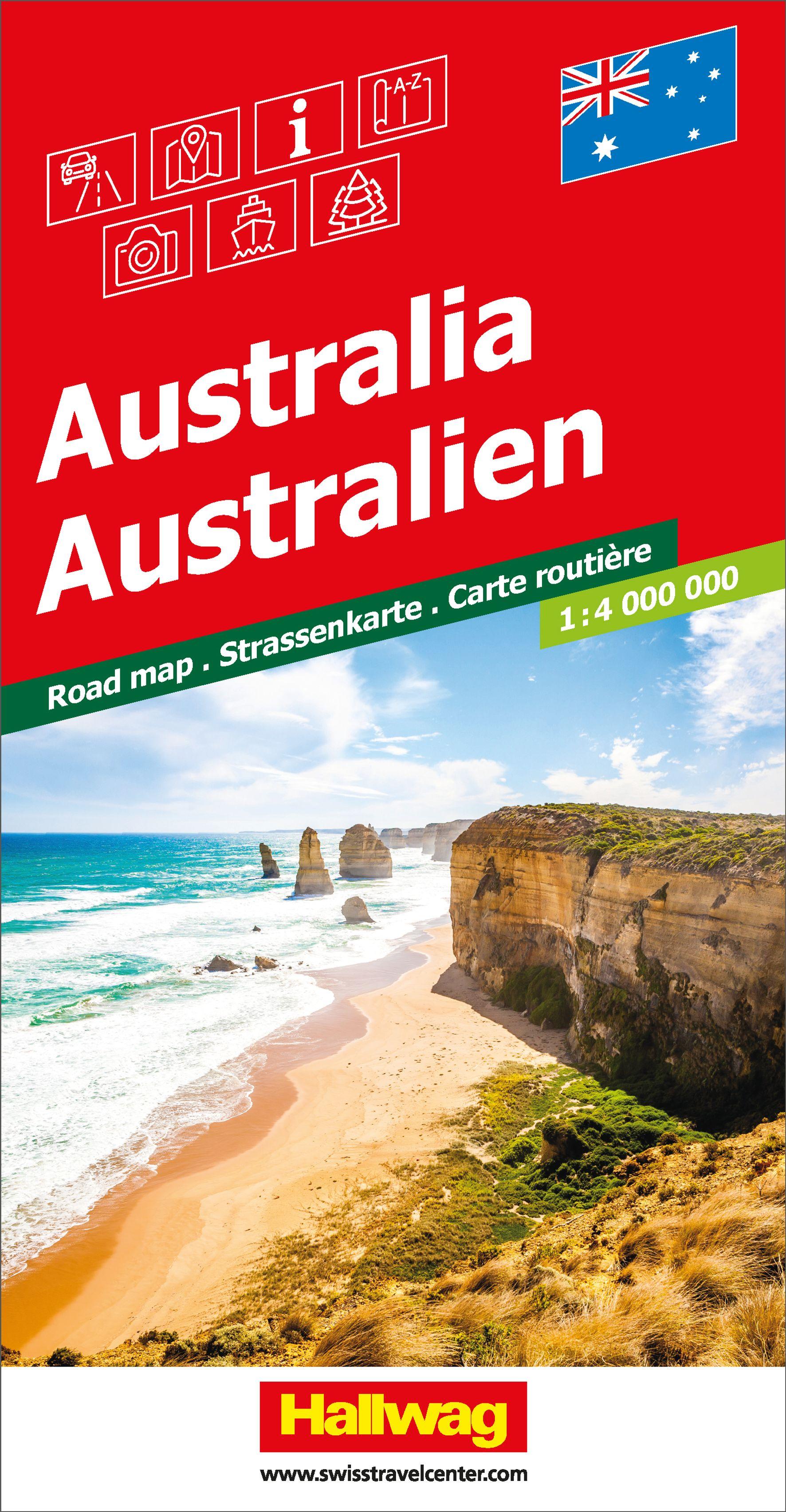 Hallwag Strassenkarte Australien 1:4 Mio.