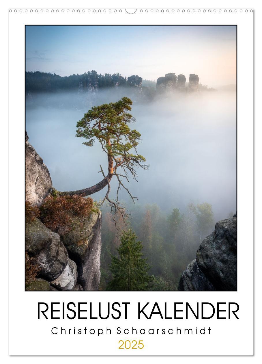 Reiselust Kalender (Wandkalender 2025 DIN A2 hoch), CALVENDO Monatskalender