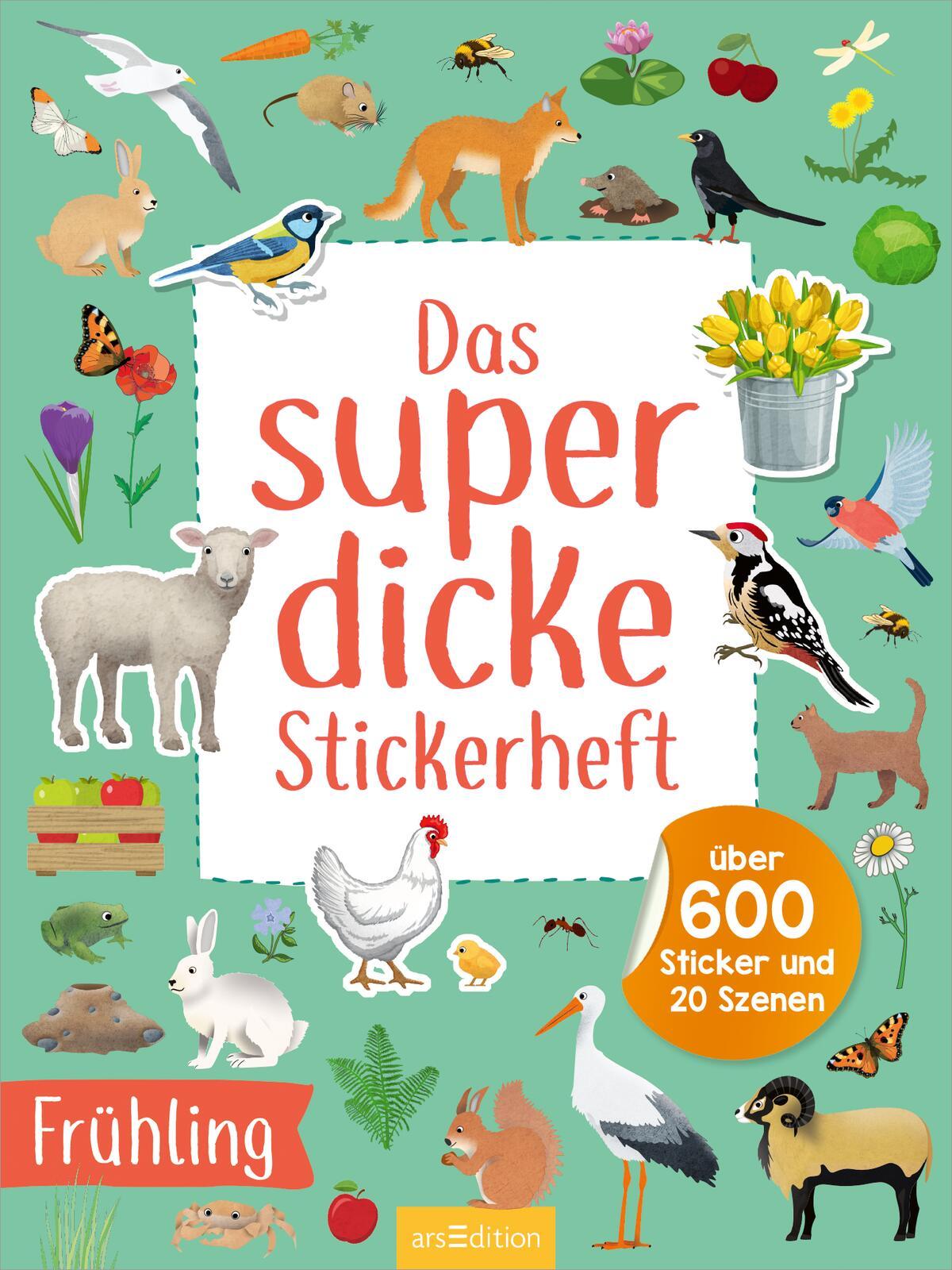 Das superdicke Stickerheft - Frühling