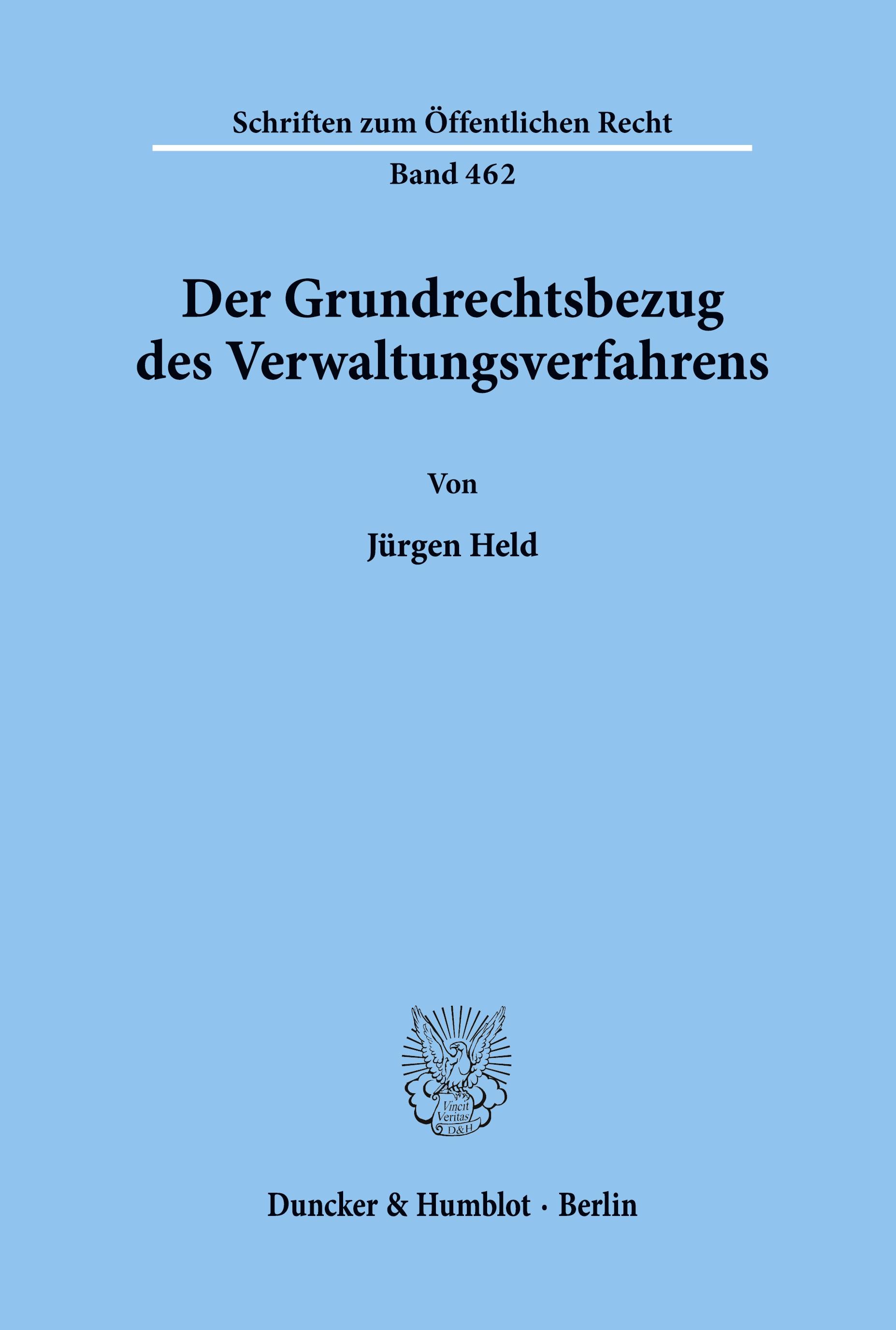 Der Grundrechtsbezug des Verwaltungsverfahrens.