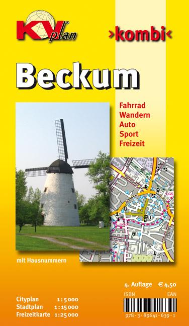 Beckum, KVplan, Radkarte/Wanderkarte/Stadtplan, 1:25.000 / 1:15.000 / 1:5.000