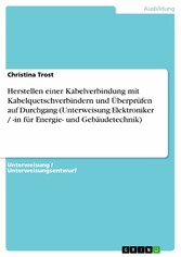 Herstellen einer Kabelverbindung mit Kabelquetschverbindern und Überprüfen auf Durchgang (Unterweisung Elektroniker / -in für Energie- und Gebäudetechnik)