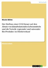 Der Einfluss einer CO2-Steuer auf den Absatz von klimabelastenden Lebensmitteln und die Vorteile regionaler und saisonaler Bio-Produkte im Direktverkauf