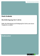 Rechtfertigung bei Calvin