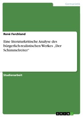 Eine literaturkritische Analyse des bürgerlich-realistischen Werkes 'Der Schimmelreiter'